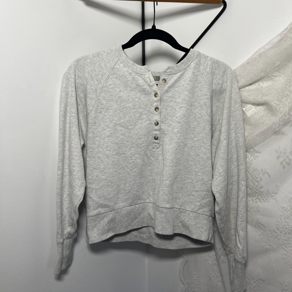 Gray GAP Button-Up Sweatshirt